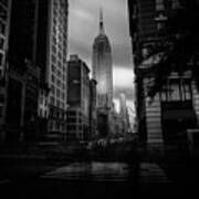 Empire State Building Bw Poster