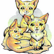 Endangered Animal Sand Cat Poster