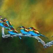 European Bee Eaters Poster