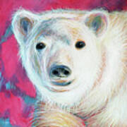 Even Polar Bears Love Pink Poster