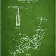 Exercise Machine Patent From 1953 - Green Poster