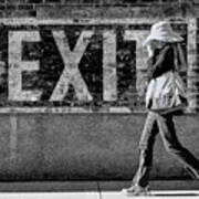 Exit Bw Poster
