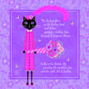 F Is For Fetching Feline And Flowers Poster