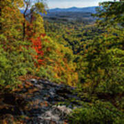 Fall Colors From The Top Of Amicolola Falls Poster