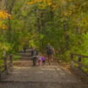 Family Walk At Borderland Poster