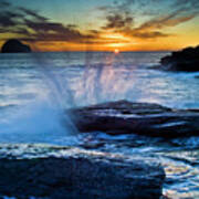 Fanspray Trebarwith Strand Poster