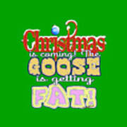 Fat Christmas Goose Poster