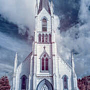 Ferndale Church In Infrared Poster