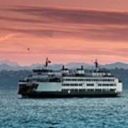 Ferry Cathlamet At Dawn.1 Poster
