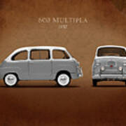 Fiat 600 Multipla 1957 Poster