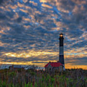 Fire Island Lighthouse At Sunset Poster