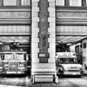 Fire Station Number 46 Bw Poster