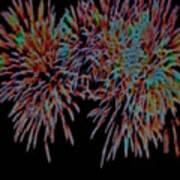 Fireworks Abstract Poster