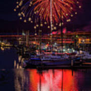Fireworks At The Docks Poster