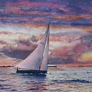 Harbor Sunset Poster
