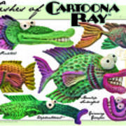 Fishes Of Cartoona Bay Poster Poster