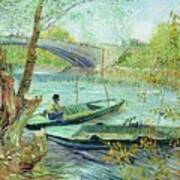 Fishing In The Spring Poster