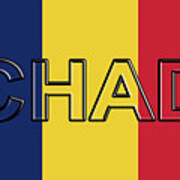 Flag Of Chad Word Poster