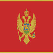 Flag Of Montenegro Poster