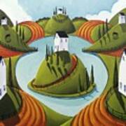 Floating Hill - Surreal Country Landscape Poster