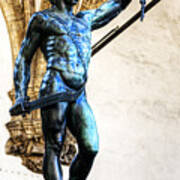Florence - Perseus In The Loggia - Side View Short Poster
