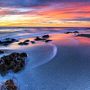 Florida Beach Sunset 4 Poster
