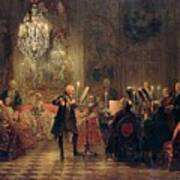 Flute Concert With Frederick The Great In Sanssouci Poster