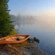 Foggy Morning On Spice Lake Poster
