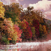 Foggy Price Lake - Autumn In The Blue Ridge Ap Poster