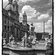 Fontana Del Moro.rome.italy Poster