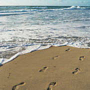 Footprints In The Sand Delray Beach Florida Poster