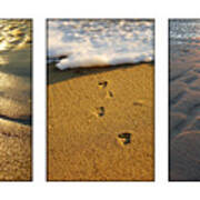 Footprints In The Sand Poster