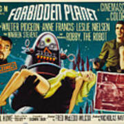Forbidden Planet In Cinemascope Retro Classic Movie Poster Poster