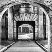 Fort Morgan Black And White Poster