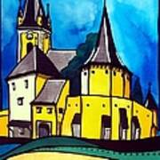 Fortified Medieval Church In Transylvania By Dora Hathazi Mendes Poster