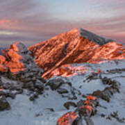 Franconia Ridge Alpenglow Poster