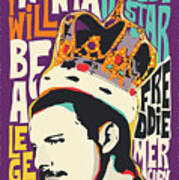 Freddie Mercury Pop Art Quote Poster