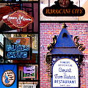 French Quarter Sign Collage Poster
