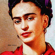 Frida In Red Poster