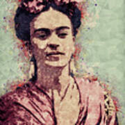 Frida Kahlo - Contemporary Style Portrait Poster