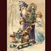 Frohe Weihnachten Vintage Greeting Poster