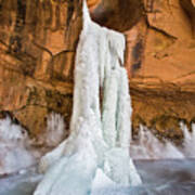 Frozen Waterfall Poster