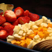 Fruit And Cheese Platter Poster