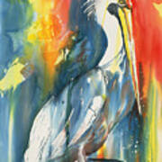 Funky Pelican Poster