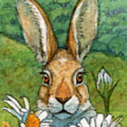 Funny Bunnies - With Chamomiles 889 Poster