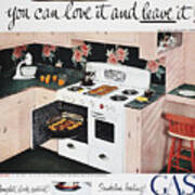 Gas Stove Ad, 1950 Poster