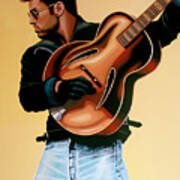 George Michael Painting Poster
