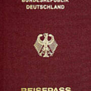 German Passport Cover Poster