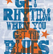Get Rhythm - Johnny Cash Lyric Poster Poster