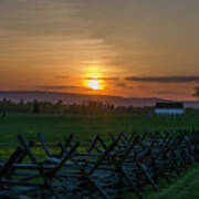 Gettysburg At Sunset Poster